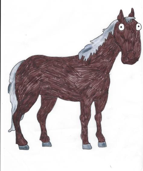 I drew this as a flash card so as to remember that the ancient-Greek word 'Híppos' means 'horse.'