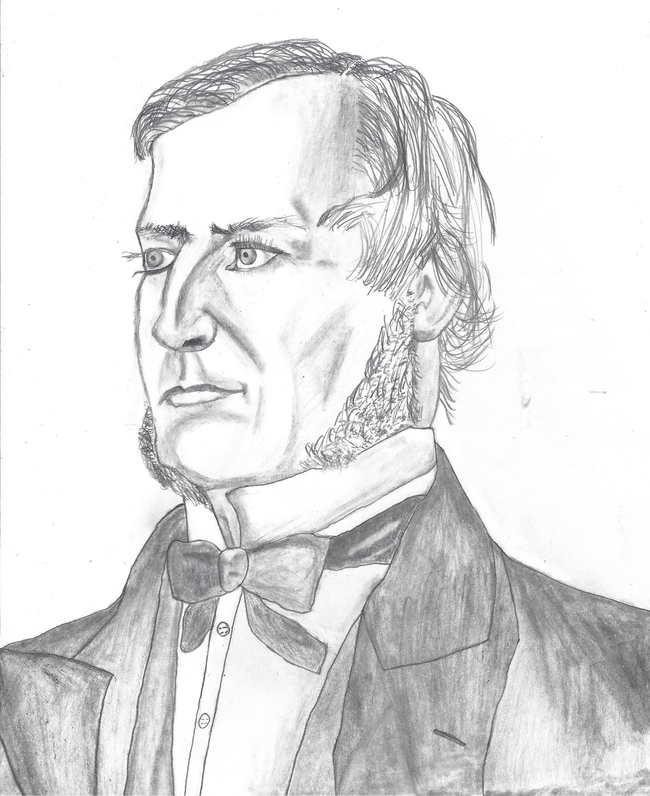 A Pencil Portrait of George Boole.