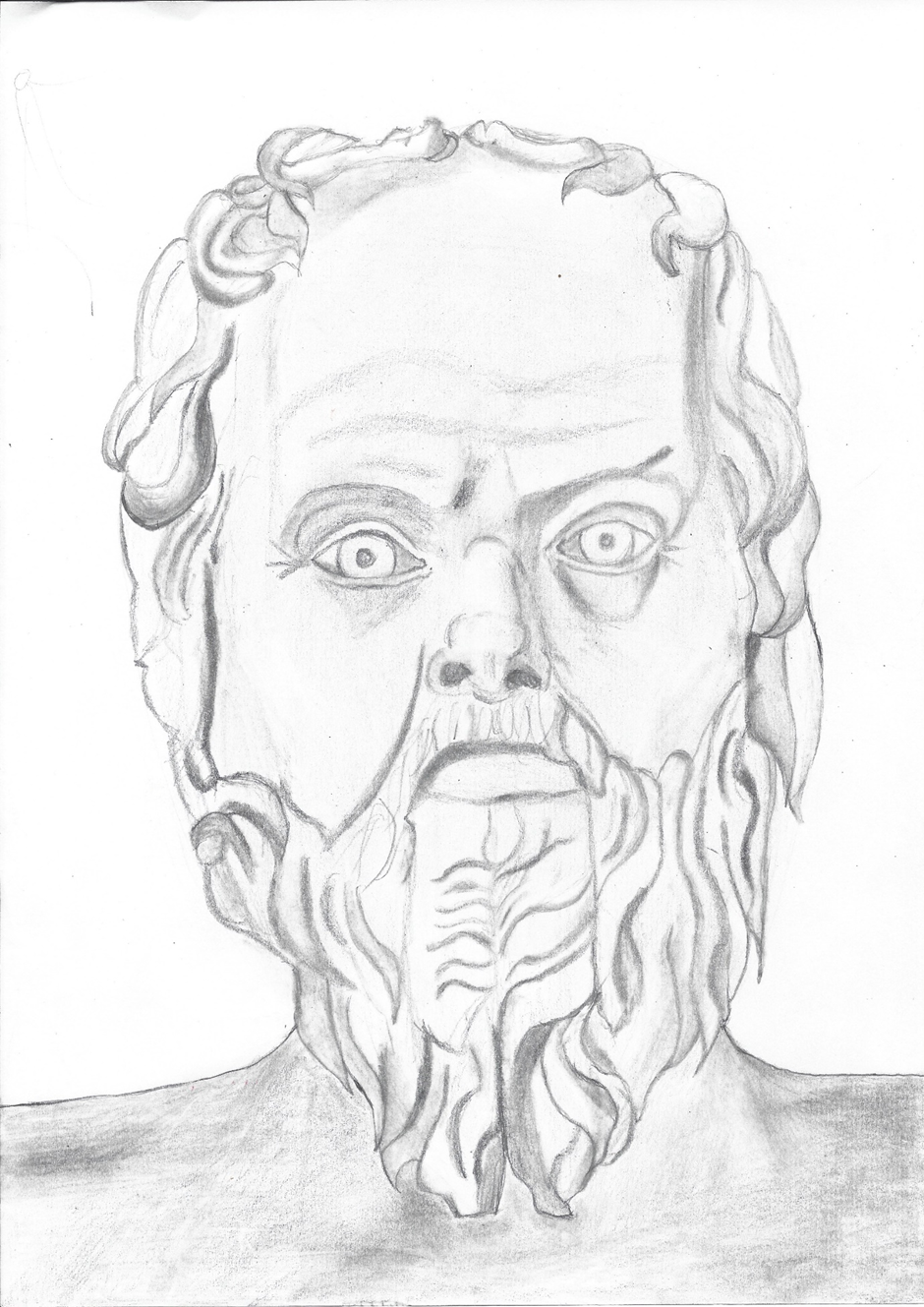 A Pencil Portrait of Socrates.